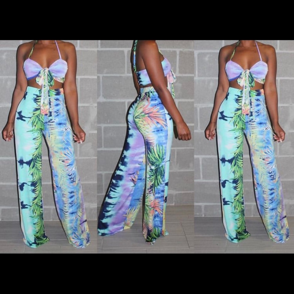Summer Wide-Leg Pant Set